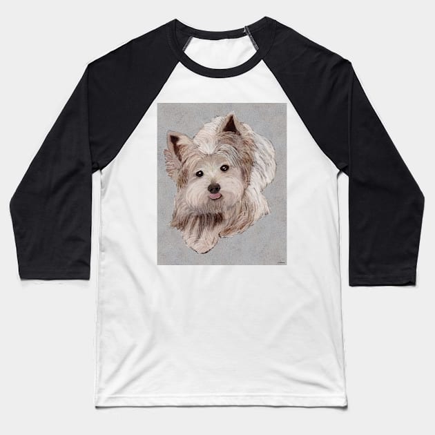 Skye Terrier Baseball T-Shirt by ngiammarco